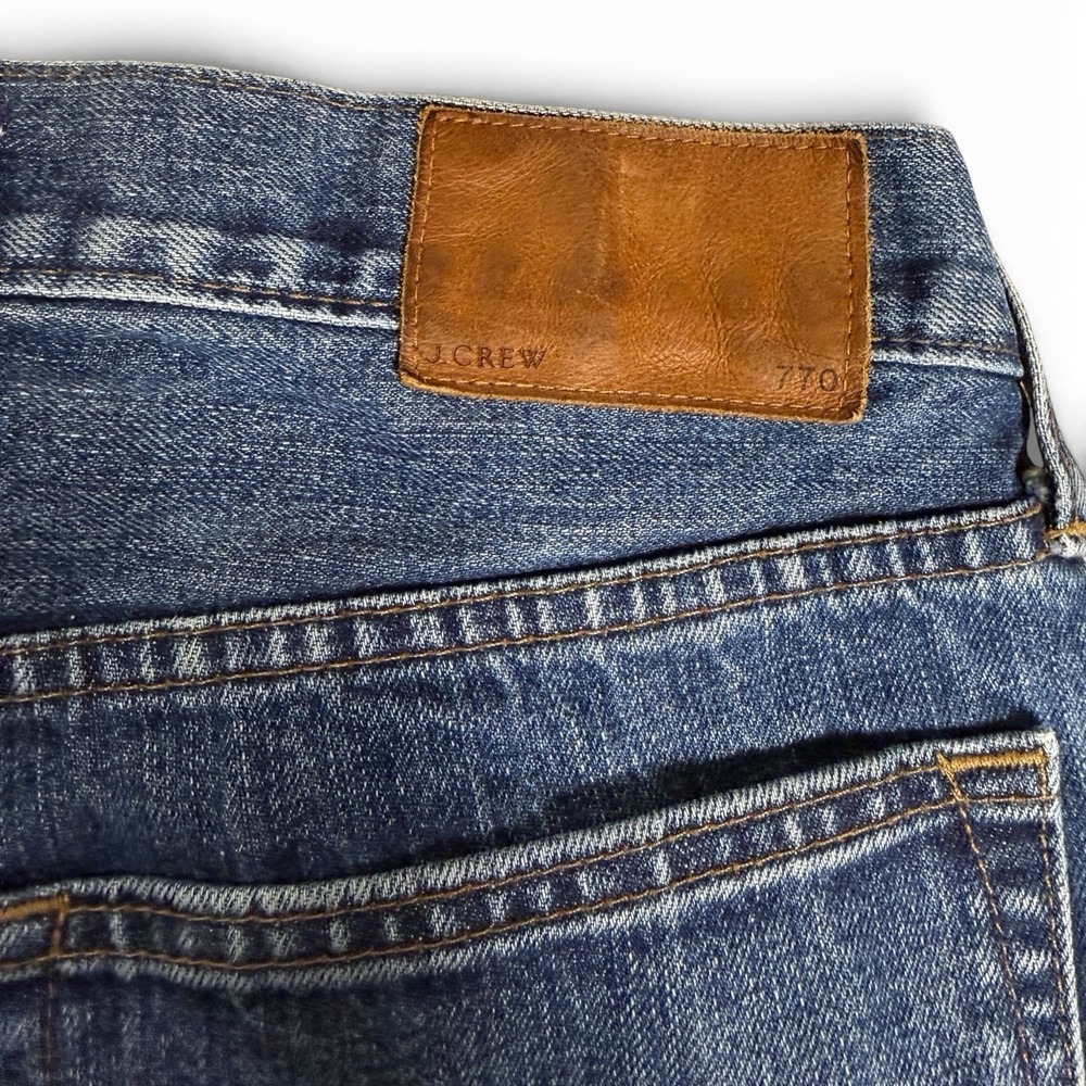 J Crew Jeans Men 31x32  Denim 770 Straight Fit Medium Wash - Picture 9 of 11
